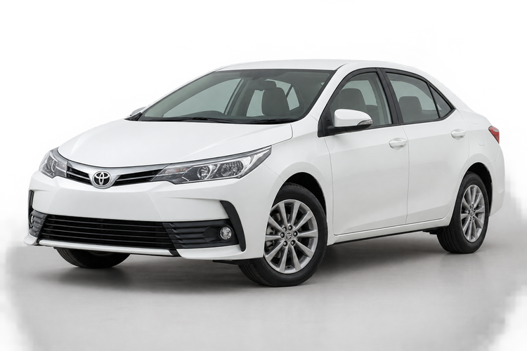 White Toyota Corolla 2018 sedan
