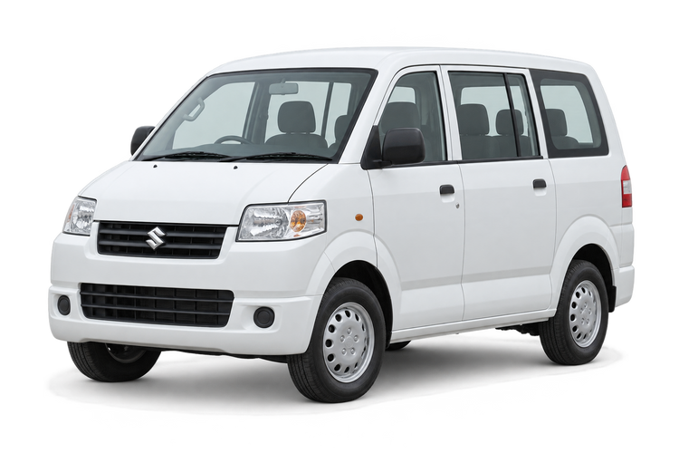 Illustrative white Suzuki APV passenger van